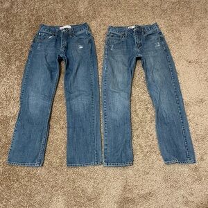 2pc Bundle Boys 16 Slim Levis 514 Denim Straight Leg Jeans